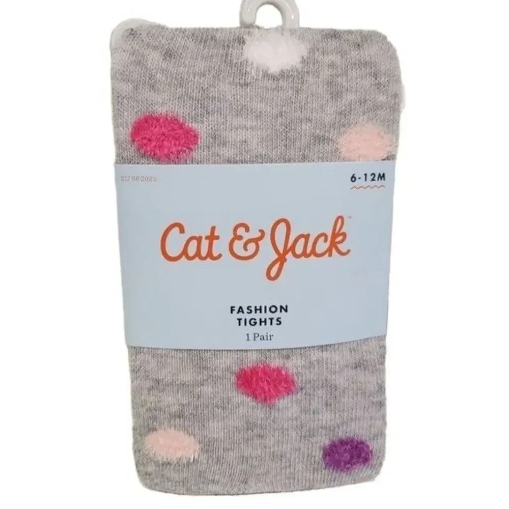 Baby Girls Polka Dot Tights 2 pack 6 to 12 Months Cat and Jack Polka Dots